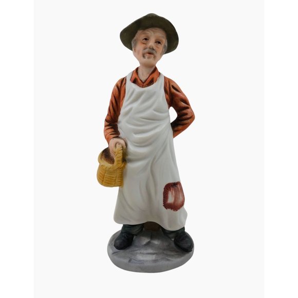 Brinns PGH Other - Brinns PGH Pa Porcelain Old Man Farmer Harvest Basket Home Decor Collectible